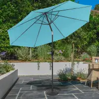 Freeport Park® Kapp 10' Market Outdoor Umbrella Auto Tilt with Weighted Base