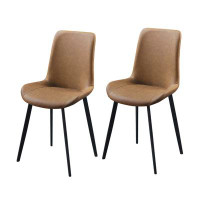 Corrigan Studio Sanderson Brown Side Chairs ( Set Of 2)