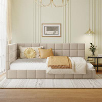 Latitude Run® Full Size Upholstered Daybed/Sofa Bed Frame-Grey, Velvet