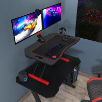 Wenty Gaming Desk Desks With Metal Legs And USB Port