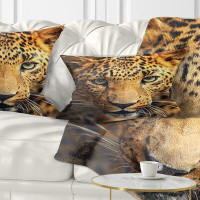 The Twillery Co. Corwin Abstract Leopard Face Close up Lumbar Pillow