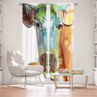 East Urban Home Lined Window Curtains 2-panel Set for Window Size by Marley Ungaro - Cow