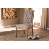 Wildon Home® Lefancy  Charmant Weathered Oak Finished Wood Dining Chair