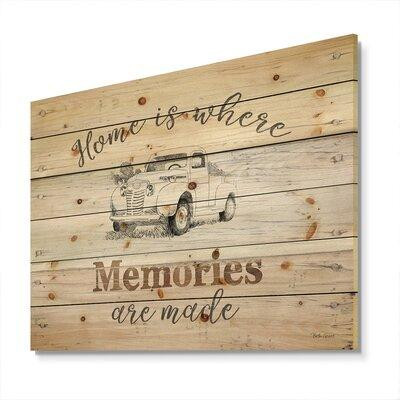 Made in Canada - East Urban Home Farmhouse Moment Truck - Farmhouse Print on Natural Pine Wood in Home Décor & Accents