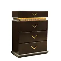 Rosdorf Park Isolt Modern Style 4-Drawer Chest Made With Wood In Brown