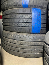 USED PAIR 235/55R19 CONTINENTAL CROSS CONTACT A/S 95% TREAD @YORKREGIONTIRE