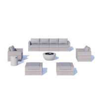 Hokku Designs Pushkar 10 Piece Complete Patio Set with Cushions