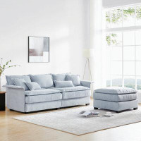 Latitude Run® Oversized Luxury Sectional Sofa with Bentwood Armrests