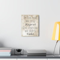 Trinx Inspirational Wall Art  Regret The Chances Motivation Wall Decor For Home Office Gym Inspiring Success Quote Print