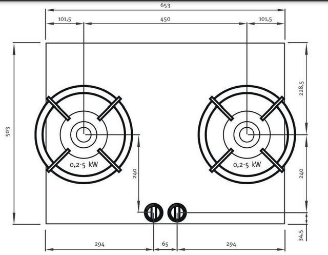 Pitt Cooking BROMO 26 Inch Modular Gas Cooktop with 2 Burners Top Controls in Stoves, Ovens & Ranges in Oshawa / Durham Region - Image 2