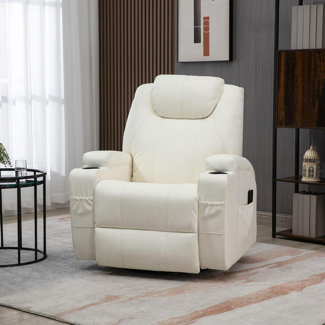 FAUX LEATHER RECLINER CHAIR WITH MASSAGE, VIBRATION, MUTI-FUNCTION PADDED SOFA CHAIR in Chairs & Recliners - Image 2