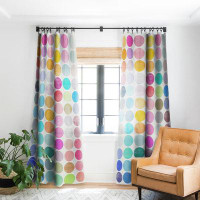 Deny Designs Garima Dhawan Colorplay 9 Blackout Window Polka Dots Rod Pocket Single Curtain Panel