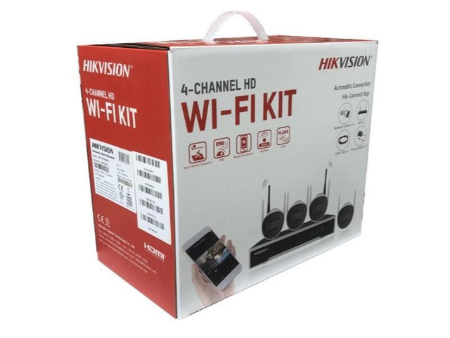 Hikvision 4-Channel 4MP Wi-Fi NVR with 1TB HDD & 4 X 4MP Wi-Fi Bullet Cameras Kit,EKI-K41B44W in Security Systems