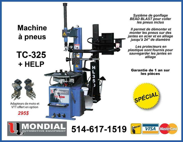 Machine a pneu TC-325 + HELP Demonte Pneu Machine a tire Balanceur de roue Machine a Balancer Tire changer Balancer in Other Business & Industrial in Québec