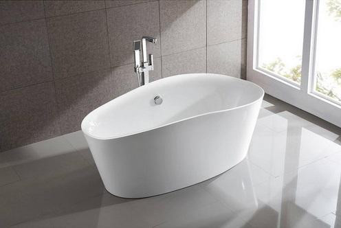 Grasse 67 in. Freestanding Oval Acrylic Bathtub in High Gloss, Deep Soaking, White w Center Drain, Seamless Joint BHC in Plumbing, Sinks, Toilets & Showers - Image 3
