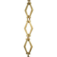 RCH Supply Company Hexagonal Un-Welded Link Plain Solid Brass Chain or Chain Break