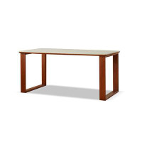 Hokku Designs 59.06" White Sintered Stone  Dining Table