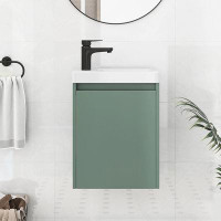 Ebern Designs Elegant 16-Inch Bathroom Vanity Cabinet With Soft-Close Doors - Easy Assembly
