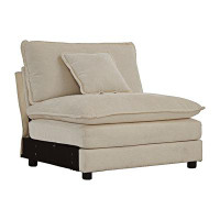 Ebern Designs Armless Chenille Fabric Sofa