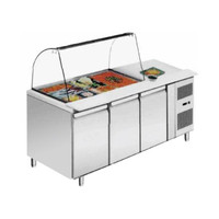 54 CHEF Salad Prep Table With Sneeze Guard GN-2100SALGC