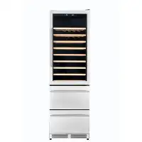 Kucht 23.5 in. Dual Zone 108-Wine Bottles and 100-Cans Beverage & Wine Cooler in Stainless Steel