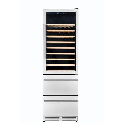 Kucht 23.5 in. Dual Zone 108-Wine Bottles and 100-Cans Beverage & Wine Cooler in Stainless Steel in Other