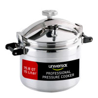 Universal Professional Pressure Cooker, Sturdy, Heavy-duty Aluminum Construction With Multiple Safety Systems, Ideal For