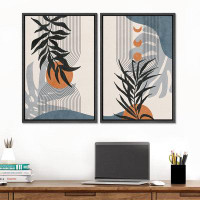 wall26 Forest Plant Silhouettes & Mid-Century Symbols Abstract Shapes Modern Boho Nature Chic