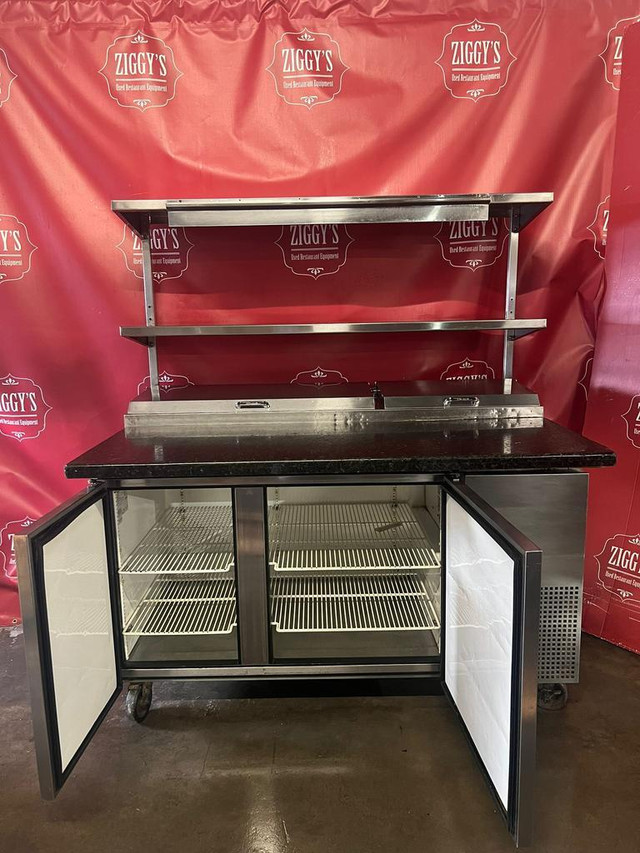60” true pizza table fridge cooler topping prep table with stainless shelving only $3495! Can ship ! in Industrial Kitchen Supplies - Image 2