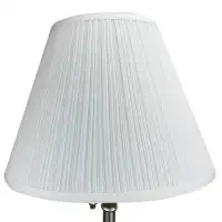 Fenchel Shades 11.25" H x 16" W Empire Lamp Shade -  (Spider Attachment) in Pleated Mushroom White