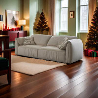 ULTORU 102.33" White Technology cloth Modular Sofa cushion couch
