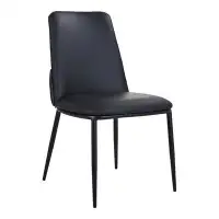 AllModern Welles Leather Upholstered Side Chair