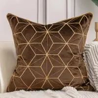 Everly Quinn Velvet Cushion Cover Luxury Modern Square Hold Pillowcase Decorative Pillow Suitable For Sofa Living Room B