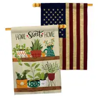 Breeze Decor Group Plants House Flags Pack Sweet Home Expression Yard Banner 28 X 40 Inches Double-Sided Decorative Deco