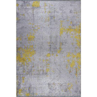Woven Concepts Abstract Machine Woven, Hand Finished Cotton Silver Grey Area Rug