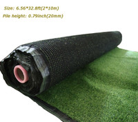 .Artificial Grass Synthetic Lawn Rug Fake Turf Mat 32.8x6.56ft Polypropylene Garden Lawn for Landscape 020666