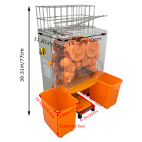Commercial Orange Juicer Machine Electric Orange Press Juicer Citrus Juice Squeezer Auto Feed and Plastic Tank 122004