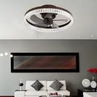 Mercer41 Modern Ceiling Fan With Led Light And Remote Control