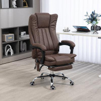 Wildon Home® Najibah Coffee Microfiber High Back Office Chair With 6-point Massage, Heat, Adjustable Height, And Retract