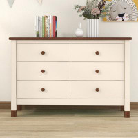 Latitude Run® Wooden Storage Dresser With 6 Drawers
