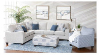 Spring Sale!! Canadian Made Grey Sectional w/9 toss cushions