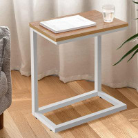 Inbox Zero C Side Table Sofa End Tables For Home Office Living Room Vintage Accent Snack Table For Coffee Laptop Wood TV