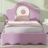 hanada Twin Size Upholstered Platform Bed with LED Headboard