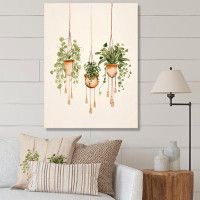 Winston Porter Hanging Decorative Botanical Boho Plants I - Plants Canvas Wall Art