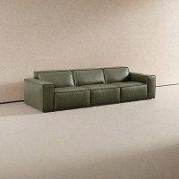 ABPEXI 110.2'' Genuine Leather Square Arm Modular Sofa