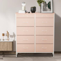 Rebrilliant Storage Dresser With 10 Fabric Drawers for Bedroom, Living Room