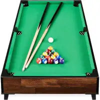 CG INTERNATIONAL TRADING 40In Tabletop Billiard Table, Pool Arcade Game Table For Living Room, Play Room, Game Room W/ 2