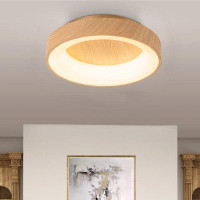 Wrought Studio Dimmable Round LED Flush Mount