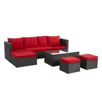 Latitude Run® Patio Furniture, Outdoor Furniture, Seasonal PE Wicker Furniture