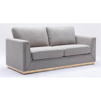 Mercer41 Khanh Upholstered Sofa in Grey